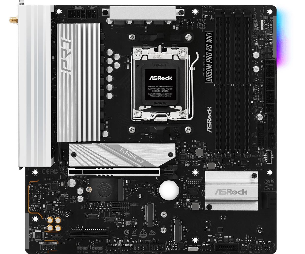 Asrock B850M Pro RS WiFi micro ATX motherboard - AMD B850 Socket AM5
