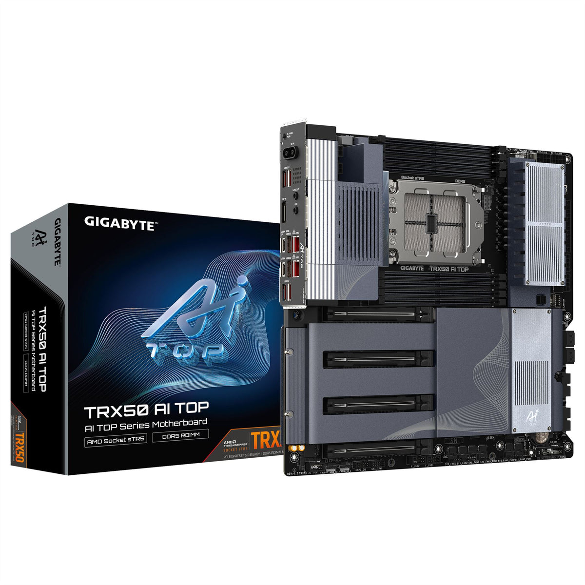 GIGABYTE TRX50 AI TOP Extended ATX Motherboard - AMD TRX50 Socket sTRX5