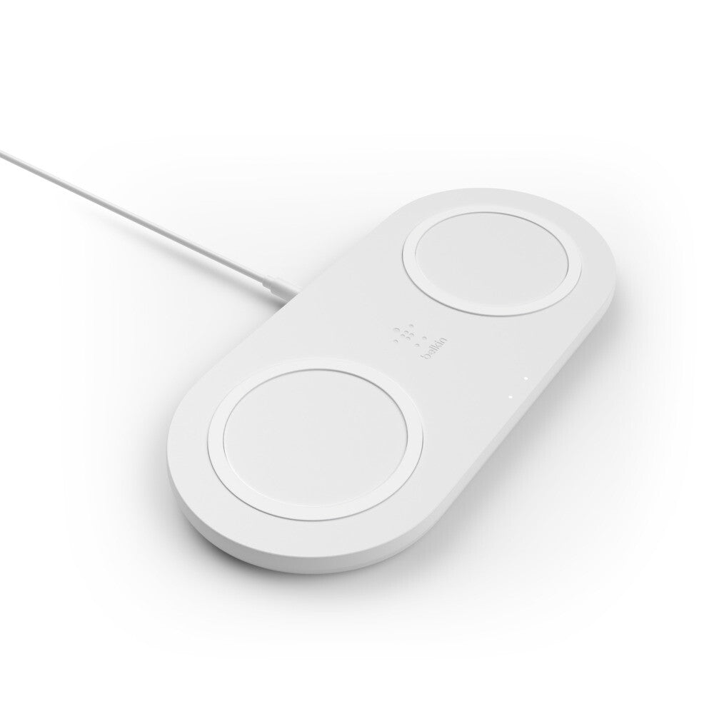 Belkin Dual Wireless Charging Pads for iPhone &amp; Android in White