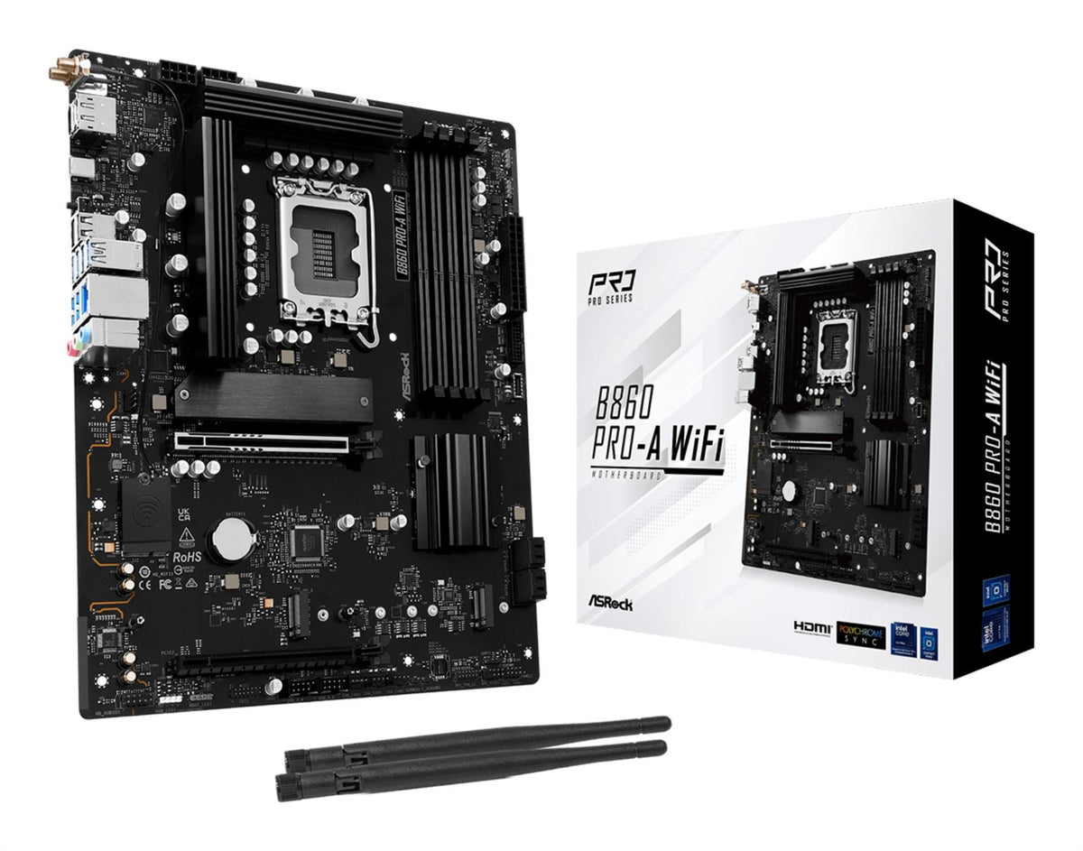 Asrock B860 Pro-A WiFi Intel B860 LGA 1851 (Socket V1) ATX