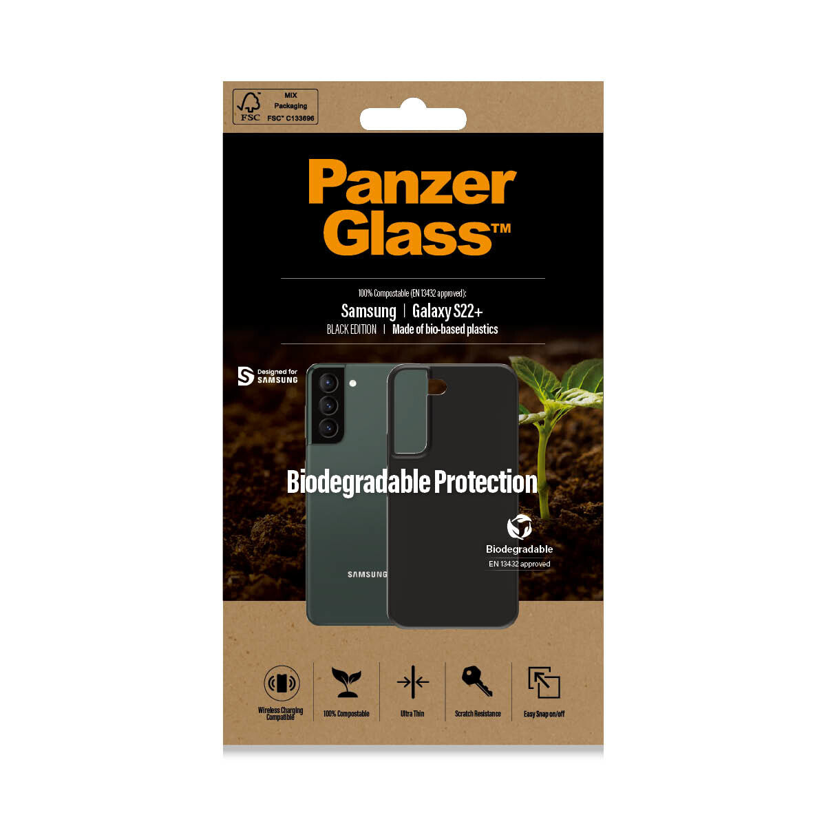 PanzerGlass ® Biodegradable Case for Galaxy S22 Plus in Black