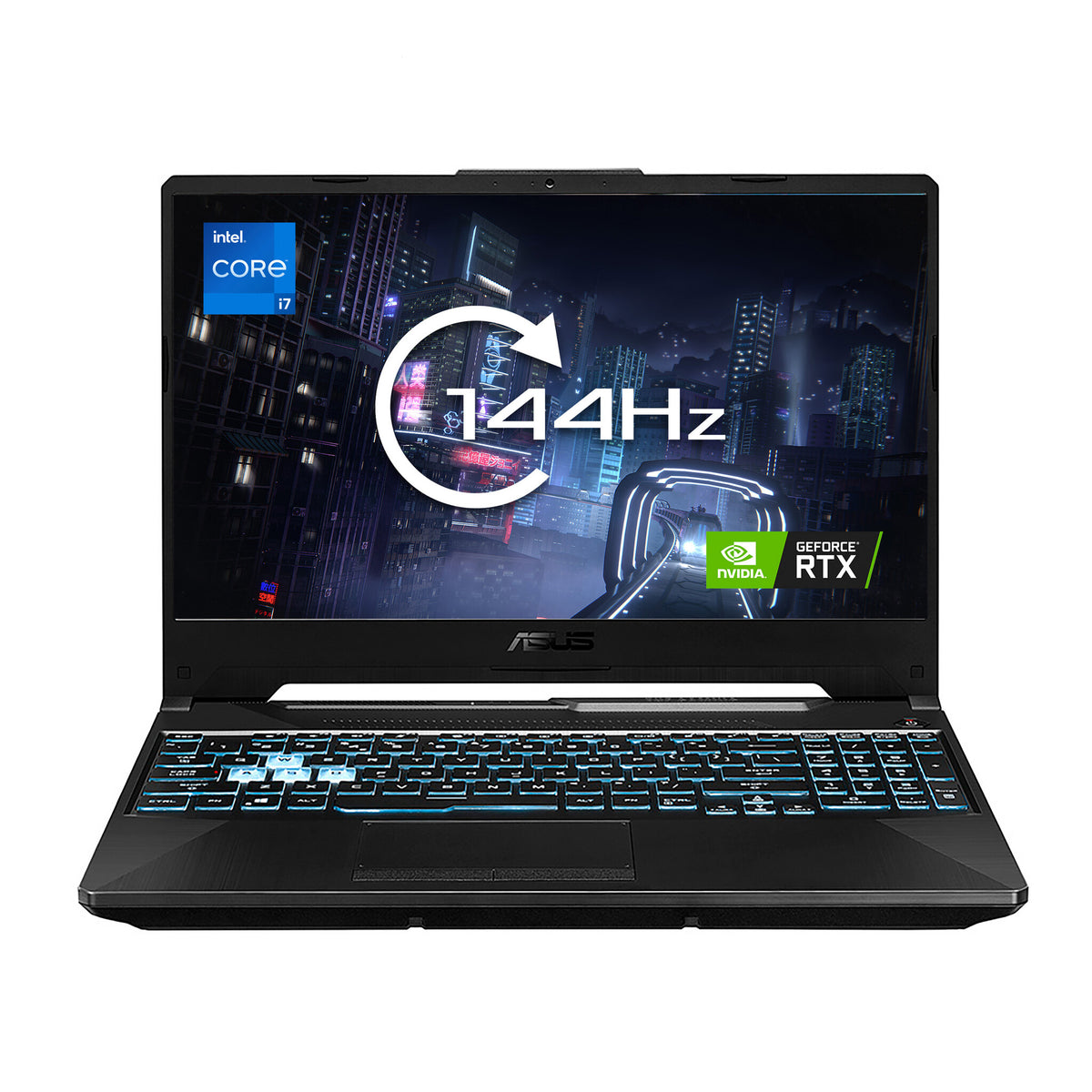 ASUS TUF Gaming F15 Laptop - 39.6 cm (15.6&quot;) - Intel® Core™ i7-11800H - 8 GB DDR4-SDRAM - 512 GB SSD - NVIDIA GeForce RTX 3050 Ti - Wi-Fi 6 - Windows 11 Home - Black