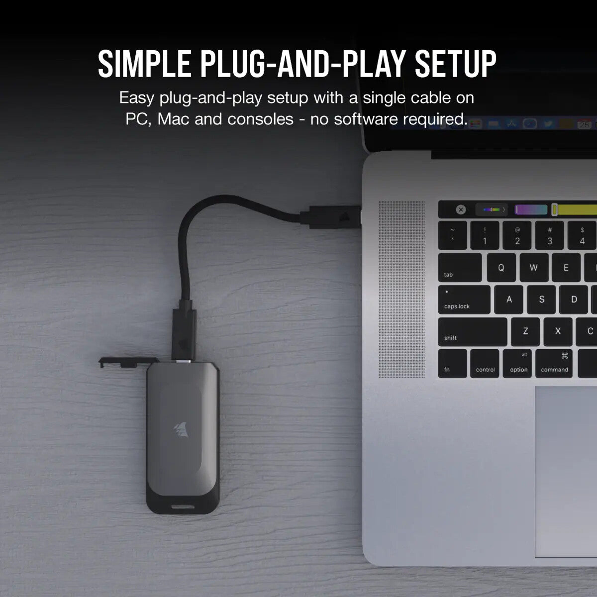 Corsair EX100U - USB Type-C External SSD - 1 TB