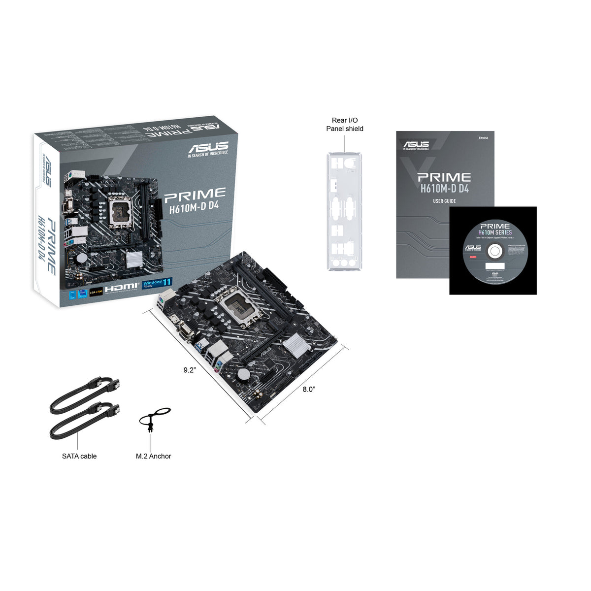 ASUS PRIME H610M-D D4 micro ATX motherboard - Intel H610 LGA 1700