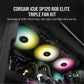 Corsair SP120 RGB ELITE - Computer Case Fan in Black - 120mm (Pack of 3)