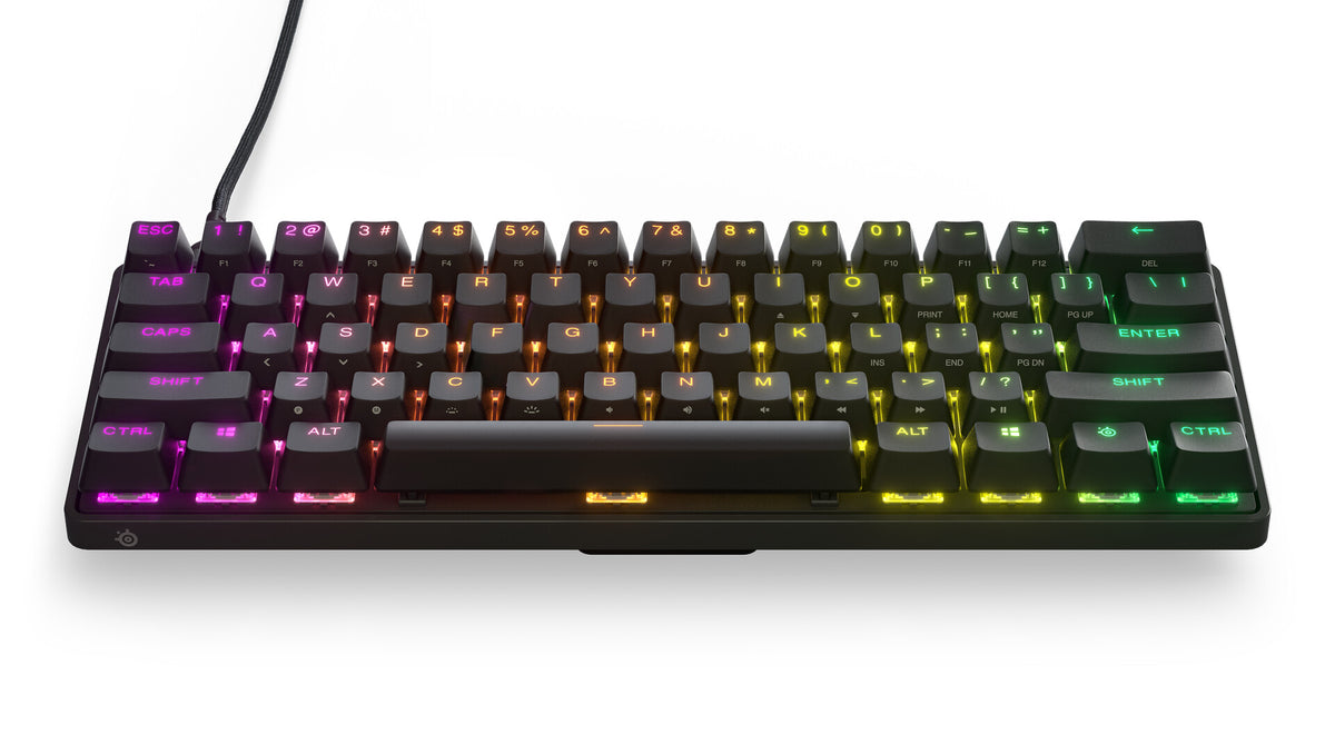 Steelseries Apex Pro Mini - USB Wired RGB Mechanical Gaming Keyboard in Black (QWERTY UK)