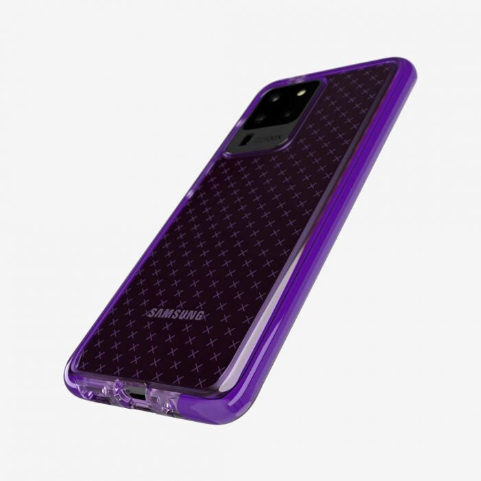 Tech21 Evo Check mobile phone case for Galaxy S20 Ultra in Violet