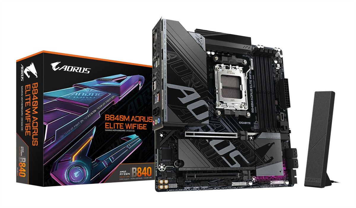 GIGABYTE B840M AORUS ELITE WIFI6E micro ATX motherboard - AMD B840 Socket AM5