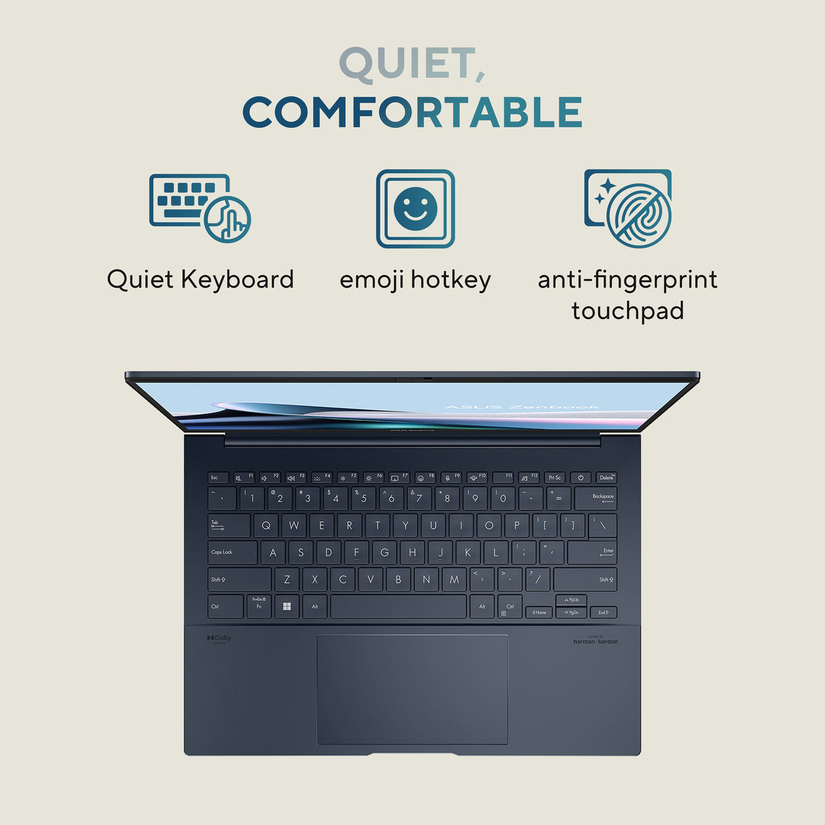 ASUS Zenbook 14 OLED Laptop - 35.6 cm (14") - Touchscreen - Intel Core Ultra 9 185H - 32 GB LPDDR5x-SDRAM - 1 TB SSD - Wi-Fi 6E - Windows 11 Home - Blue