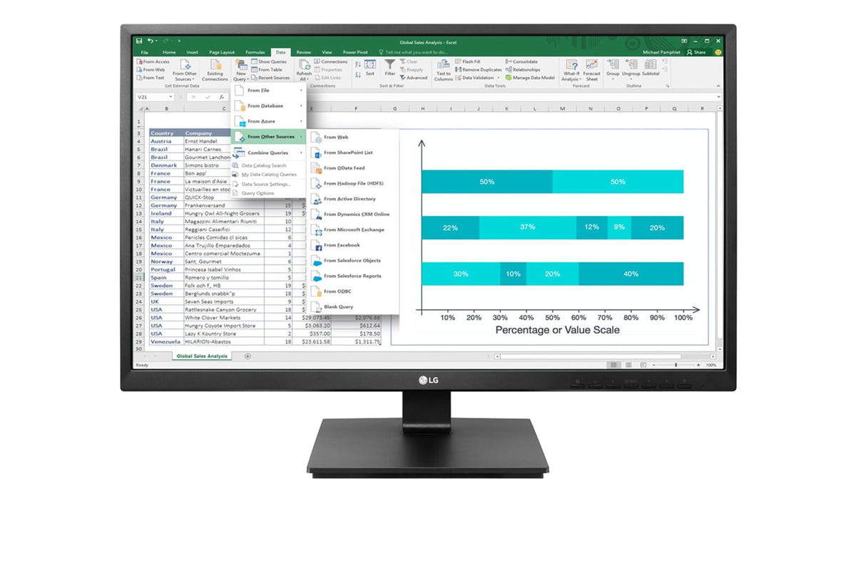 LG 24BK55YP-I - 60.5 cm (23.8") - 1920 x 1080 pixels FHD LED Monitor
