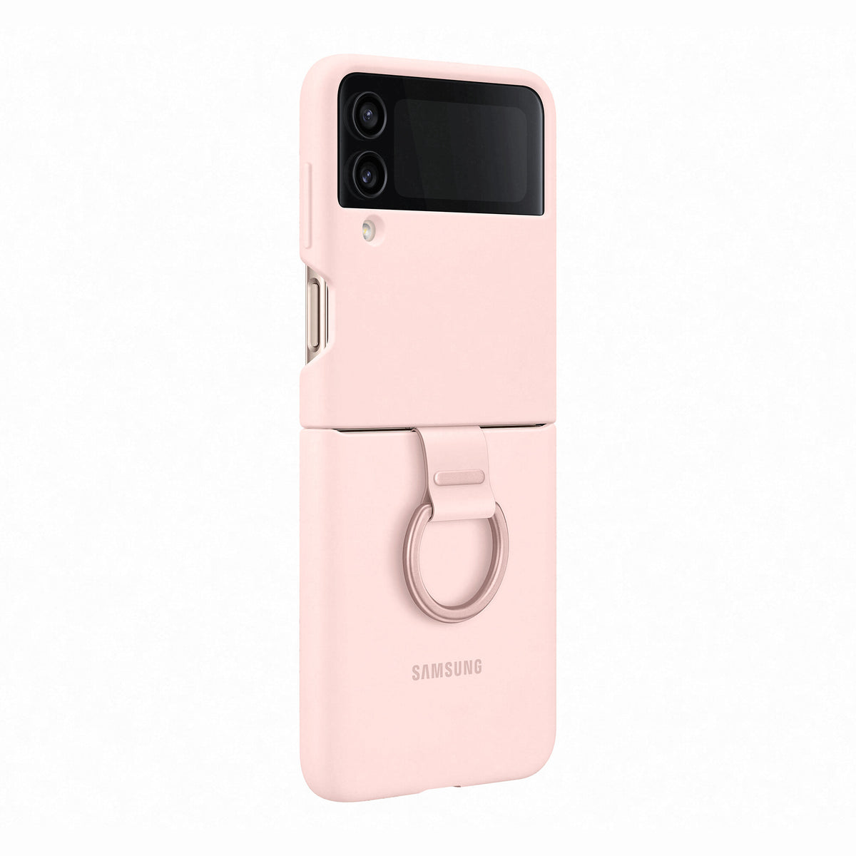 Samsung Silicone Cover With Ring for Galaxy Z Flip4 in Pink