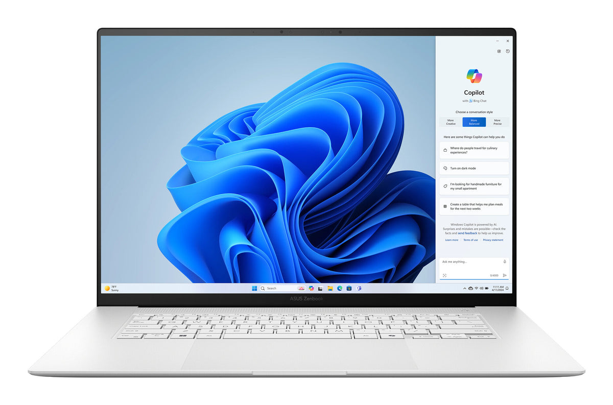 ASUS Zenbook S 16 Laptop - 40.6 cm (16&quot;) - Touchscreen - AMD Ryzen AI 9 HX 370 - 32 GB LPDDR5x-SDRAM - 1 TB SSD - Wi-Fi 7 - Windows 11 Home - White