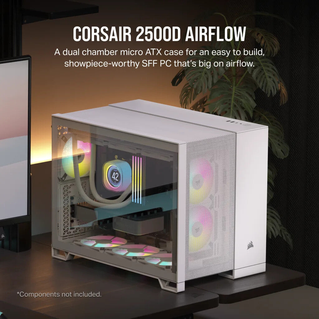 Corsair 2500D Airflow - MicroATX Mini Tower Caser in White