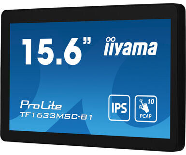 iiyama ProLite TF1633MSC-B1 - 39.6 cm (15.6") - 1920 x 1080 pixels Full HD Touchscreen Monitor