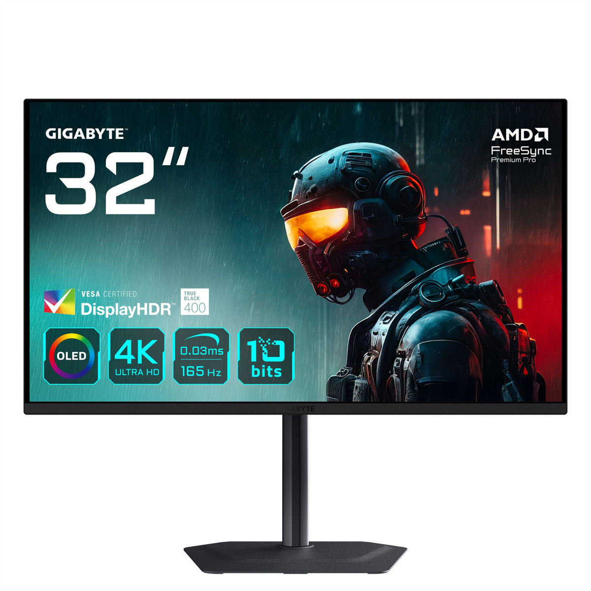 GIGABYTE MO32U - 80 cm (31.5&quot;) - 3840 x 2160 pixels 4K UHD OLED Monitor