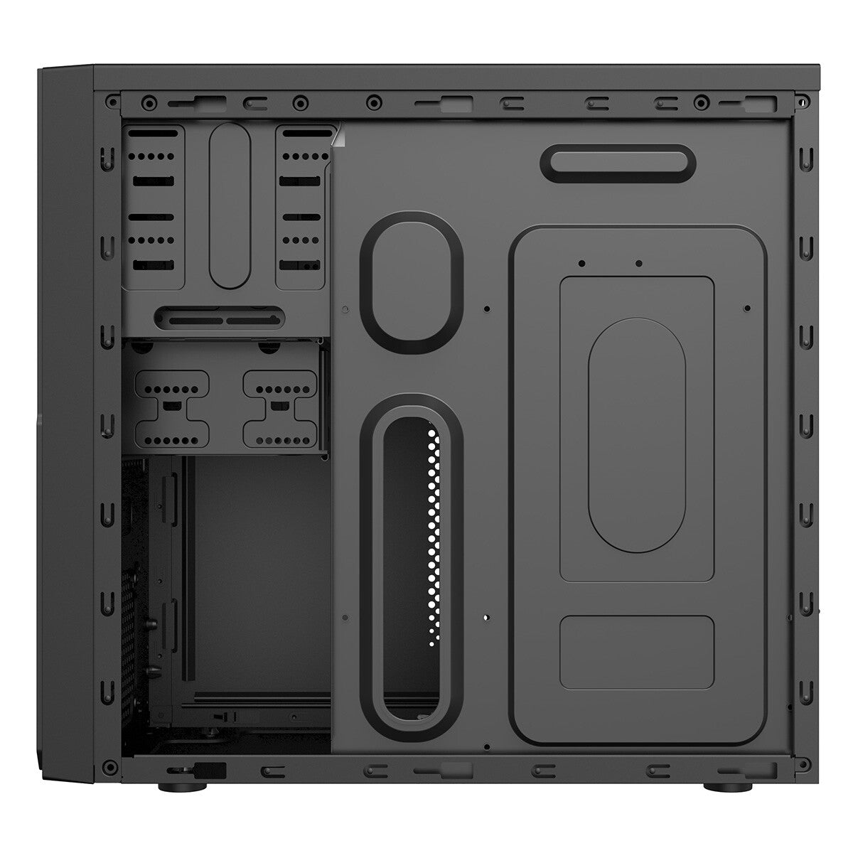 CiT CLASSIC MICRO - MicroATX Mid Tower Case in Black w/ 500W PSU