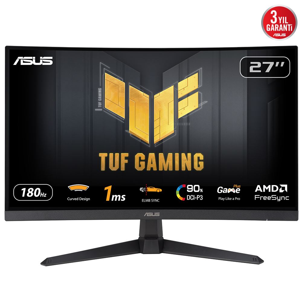 ASUS TUF Gaming VG27VQ3B computer monitor 68.6 cm (27") 1920 x 1080 pixels Full HD LCD Black
