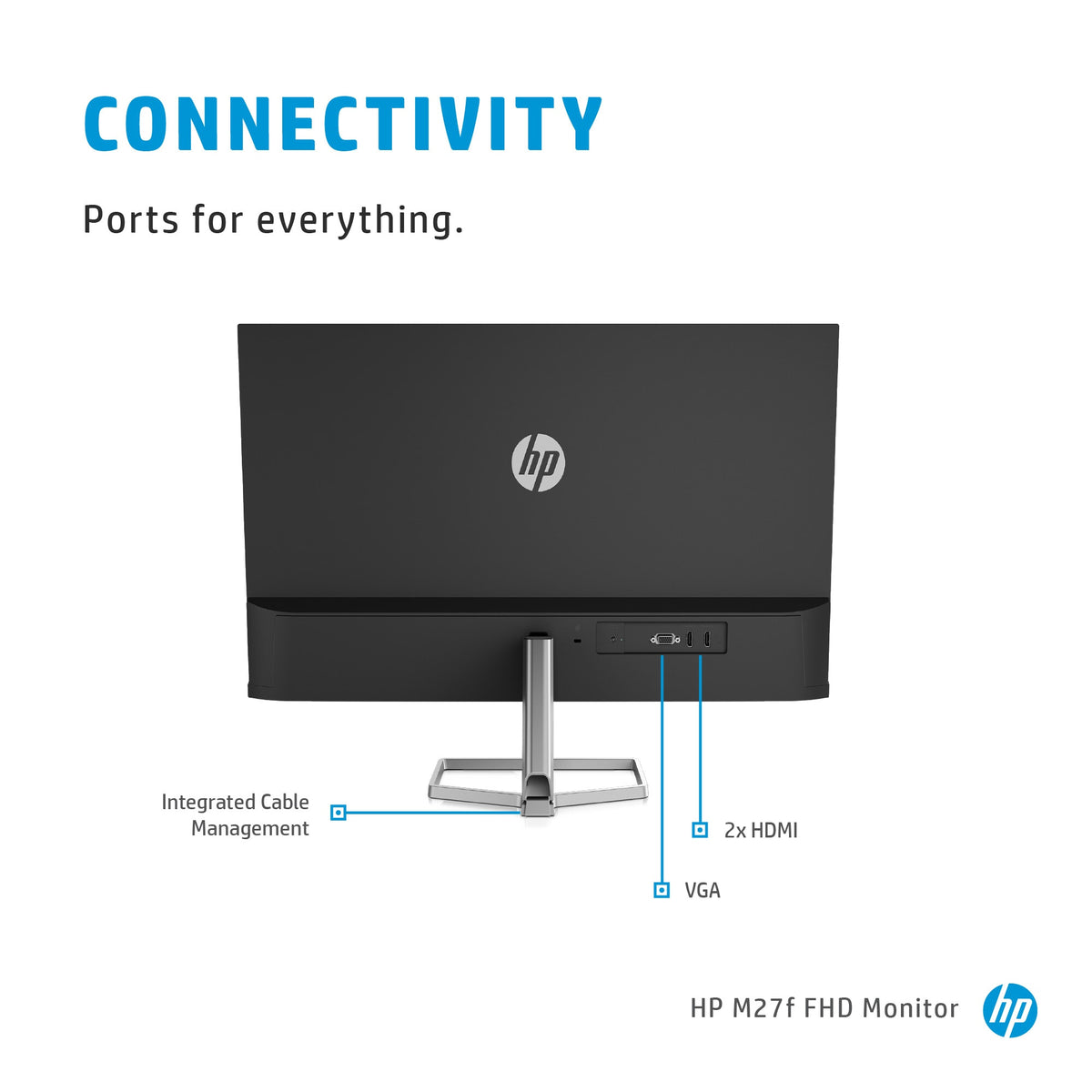 HP M27F - 68.6 cm (27") - 1920 x 1080 pixels Full HD LCD Monitor