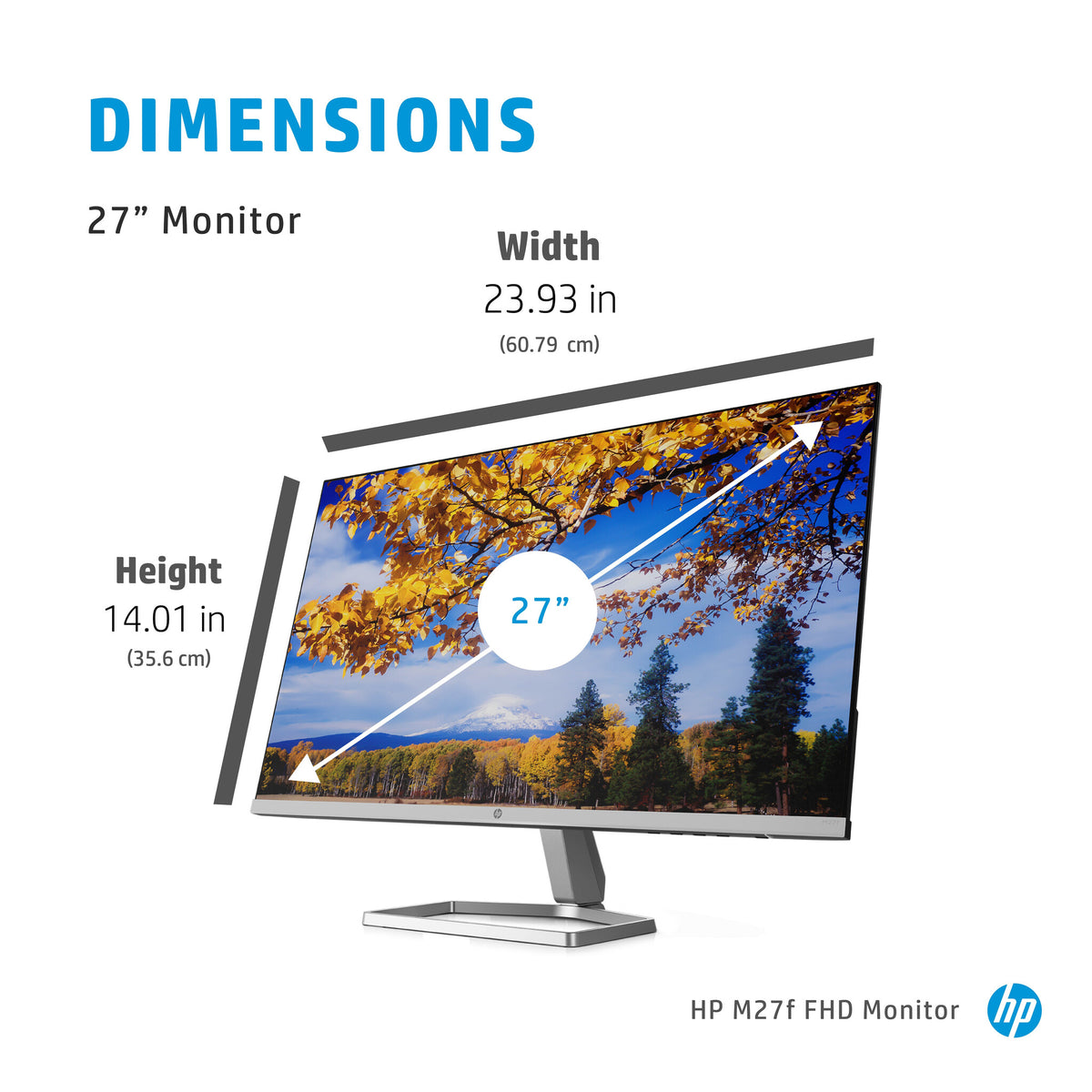 HP M27F - 68.6 cm (27") - 1920 x 1080 pixels Full HD LCD Monitor