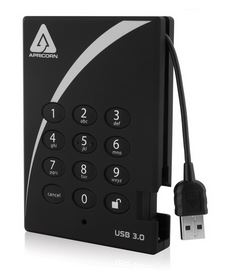 Apricorn Aegis Padlock Fortress 1TB external hard drive Black