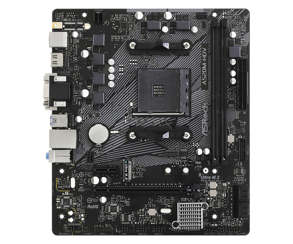 Amazon.com: ASRock A520M-HDV Supports AMD AM4 Socket Ryzen