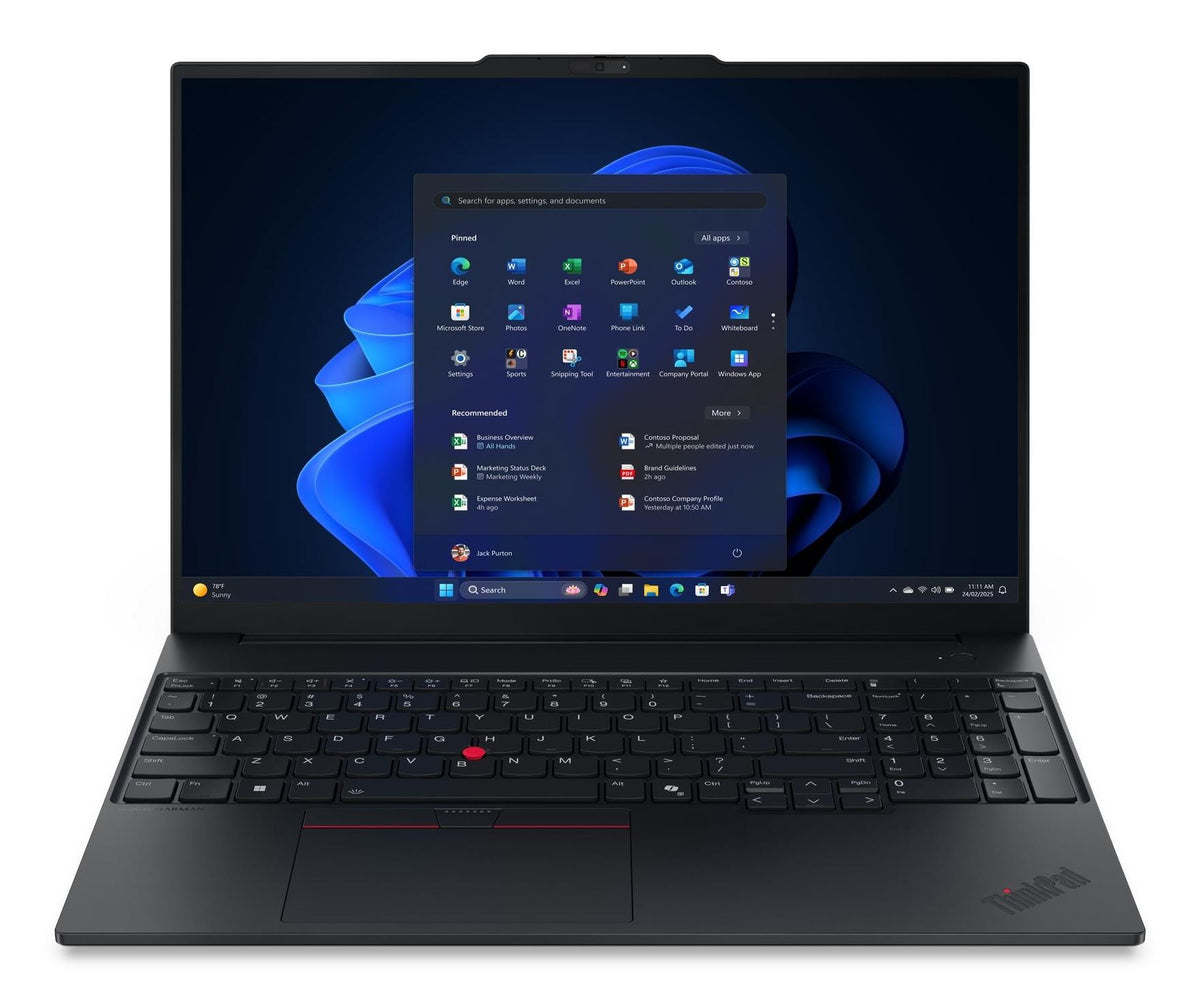 Lenovo ThinkPad E16 Gen 3 (Intel) Intel Core Ultra 5 255U Laptop 40.6 cm (16&quot;) WUXGA 16 GB DDR5-SDRAM 512 GB SSD Wi-Fi 6E (802.11ax) Windows 11 Pro UK English Black