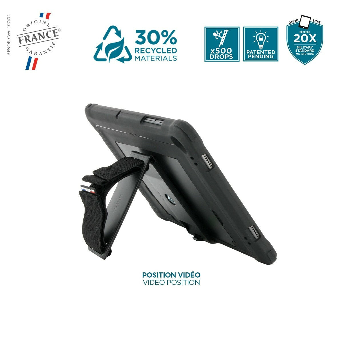 Mobilis Reinforced Protective Case For Galaxy Tab A9+ in Black