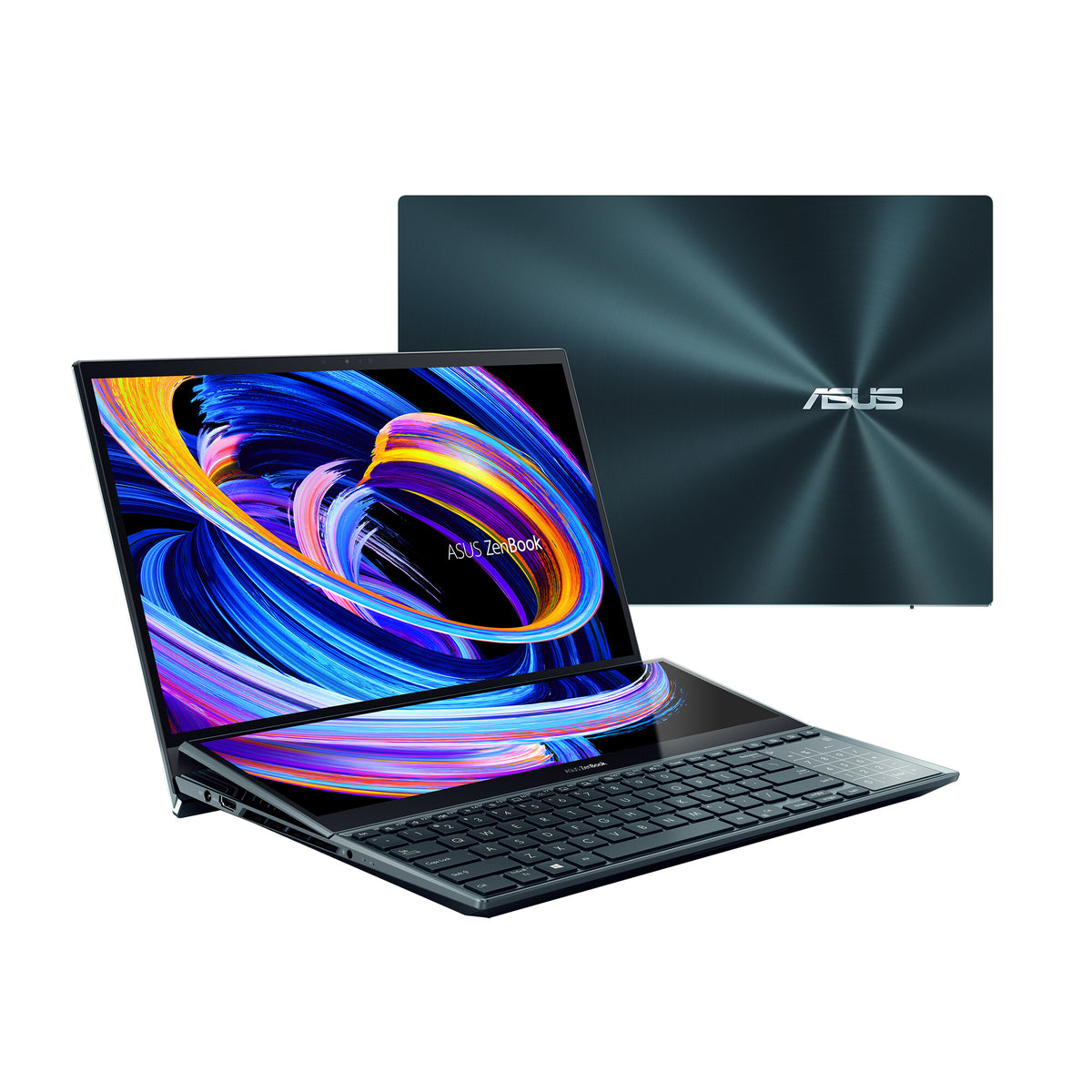 ASUS Zenbook Pro Duo 15 OLED Laptop - 39.6 cm (15.6&quot;) - Touchscreen - Intel® Core™ i9-12900H - 32 GB LPDDR5-SDRAM - 1 TB SSD - NVIDIA GeForce RTX 3070 Ti - Wi-Fi 6 - Windows 11 Home - Blue