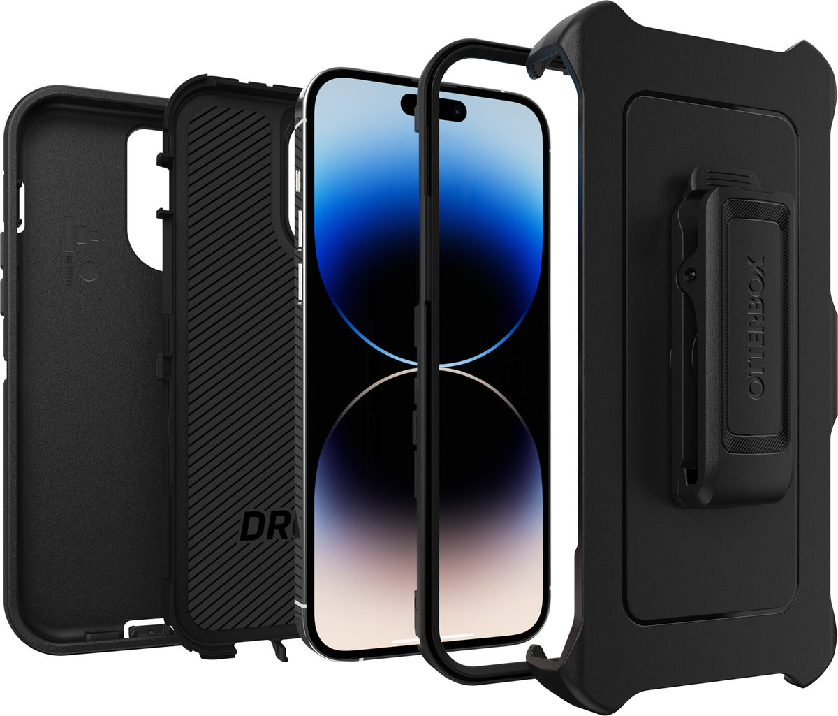 OtterBox Defender Case for iPhone 14 Pro in Black