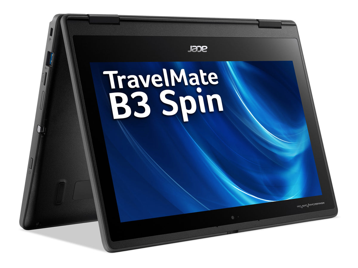 Acer TravelMate Spin B3 - 29.5 cm (11.6") - Touchscreen - Intel® Celeron® N5100 - 4 GB DDR4-SDRAM -128 GB eMMC - Wi-Fi 6 - Windows 11 Pro Education - Black