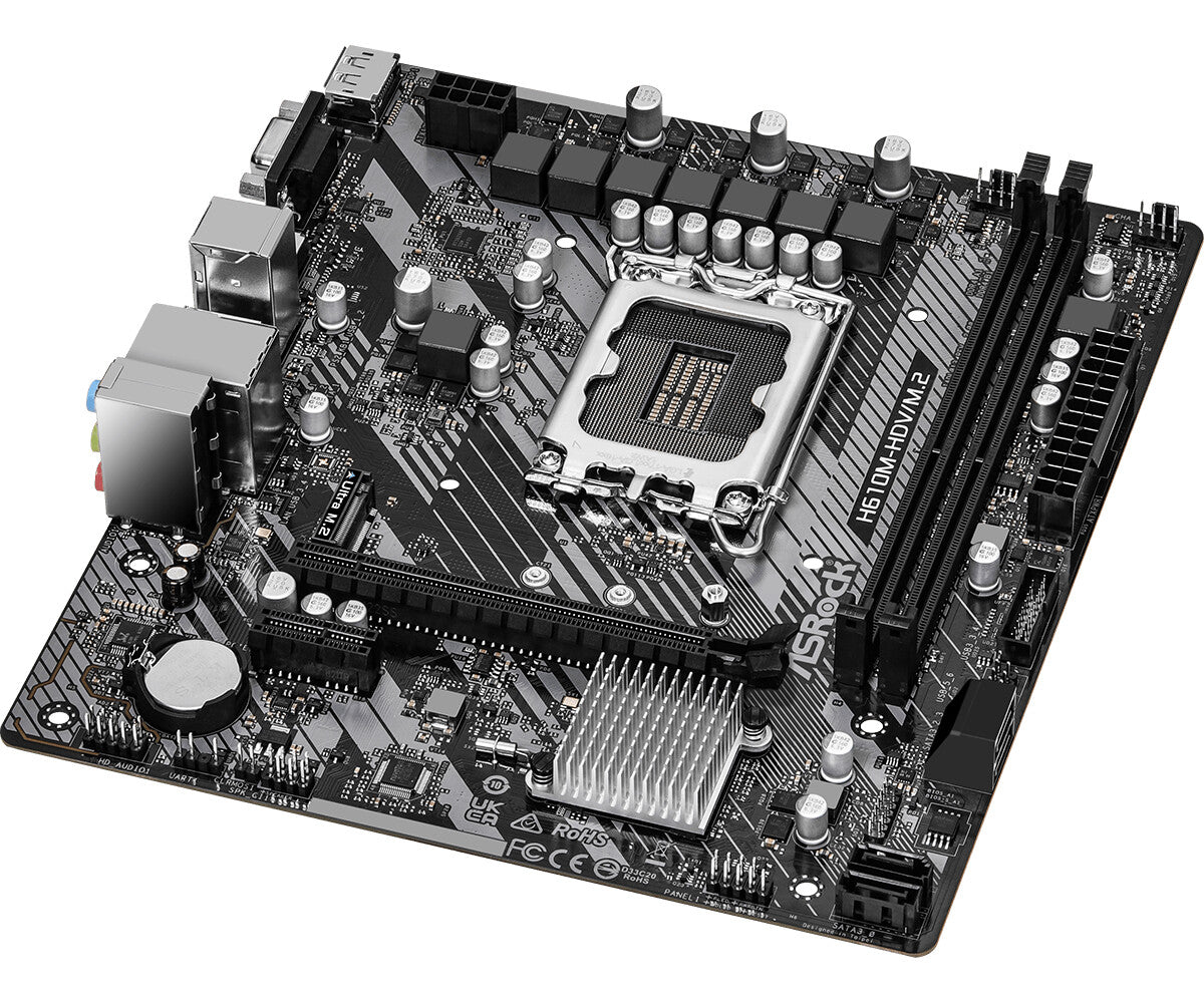 Asrock H610M-HDV/M.2 R2.0 micro ATX motherboard - Intel H610 LGA 1700
