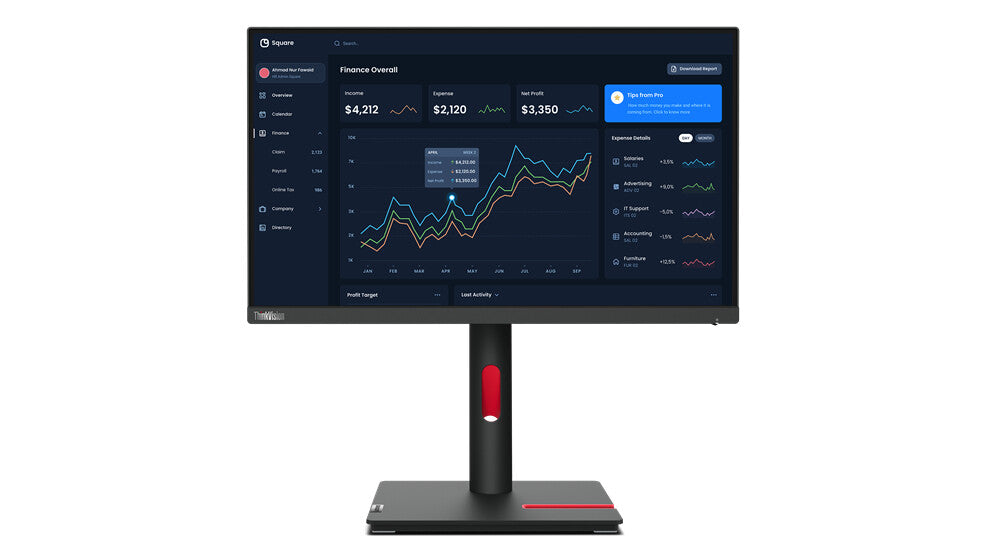 Lenovo ThinkVision T23I-30 - 58.4 cm (23") - 1920 x 1080 pixels Full HD LED Monitor