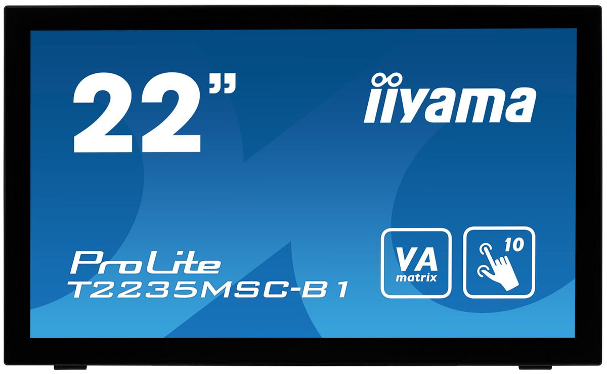 iiyama ProLite T2235MSC 54.6 cm (21.5") 1920 x 1080 pixels Full HD LED Touchscreen Tabletop Black Monitor