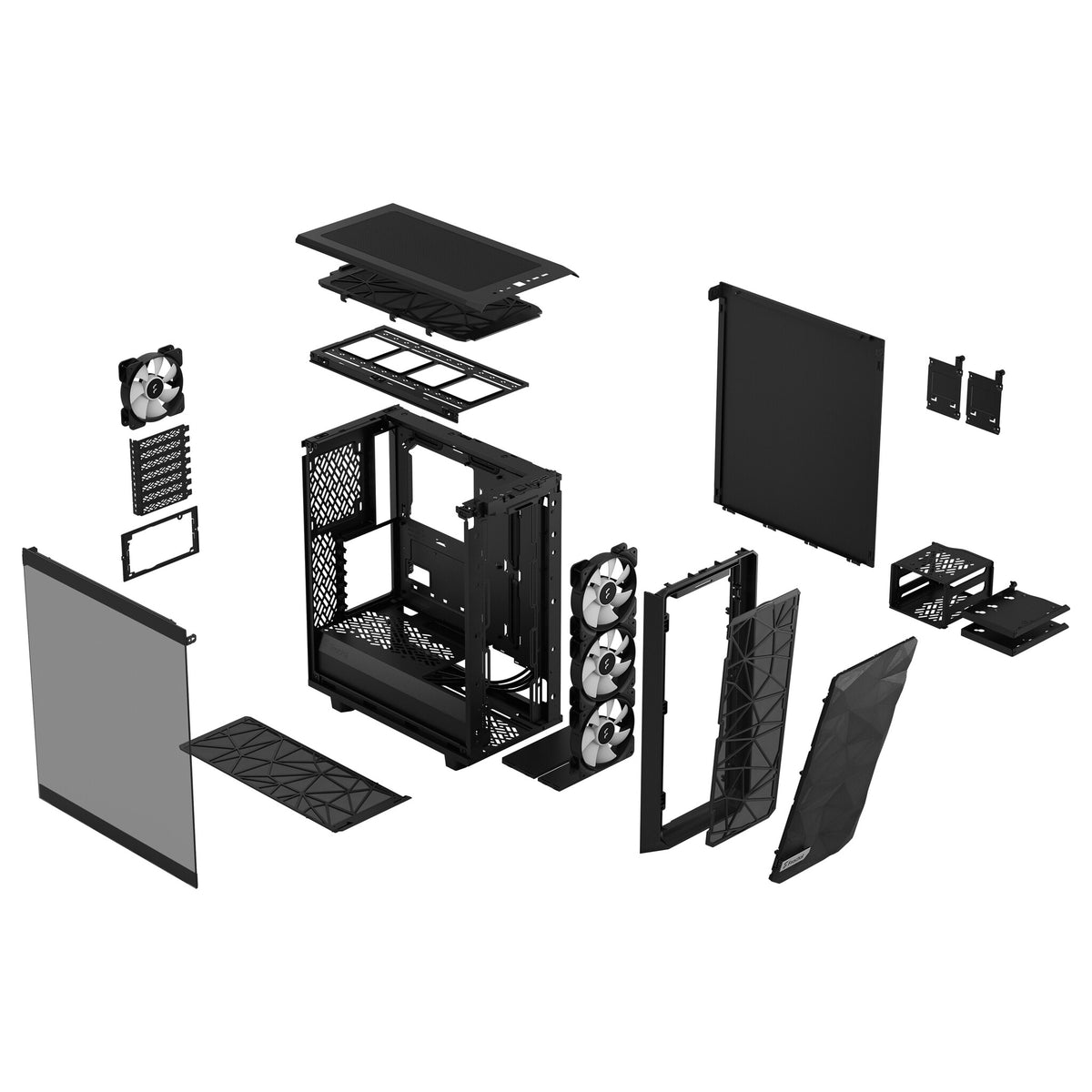 Fractal Design Meshify 2 Compact RGB - ATX Mid Tower Case in Black