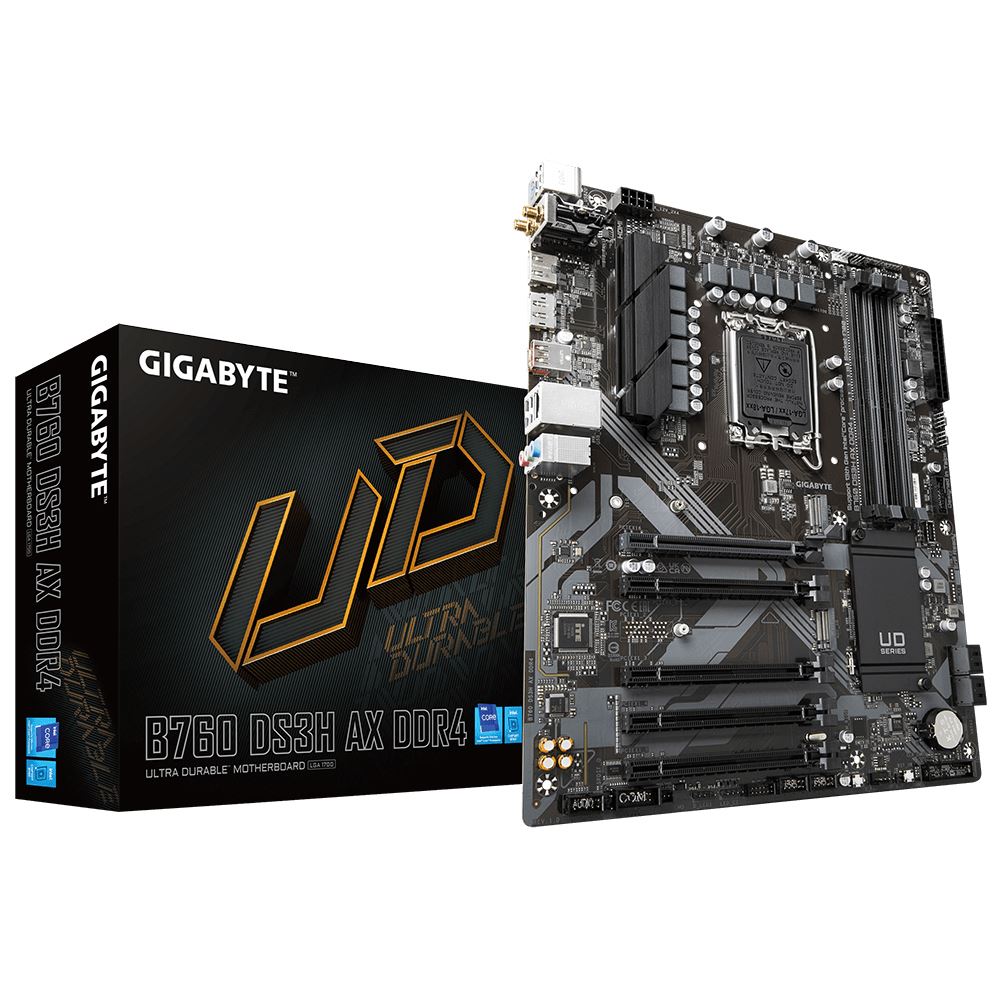 GIGABYTE B760 DS3H AX DDR4 ATX motherboard - Intel B760 Express LGA 1700