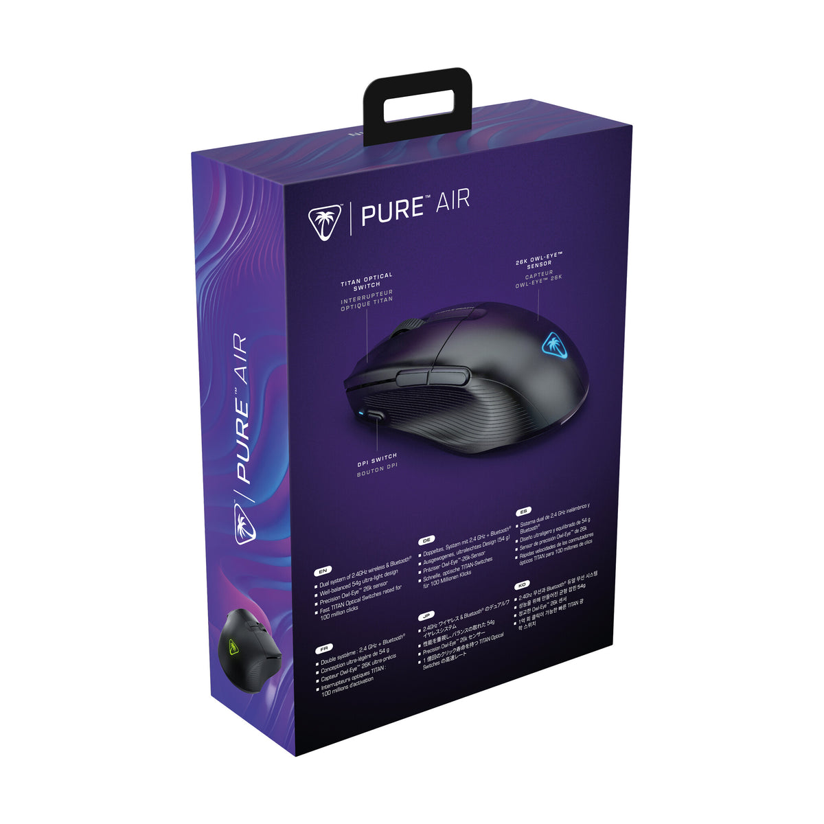 Turtle Beach Pure Air - Ultra-Light RGB Wireless Gaming Mouse in Black - 26,000 DPI