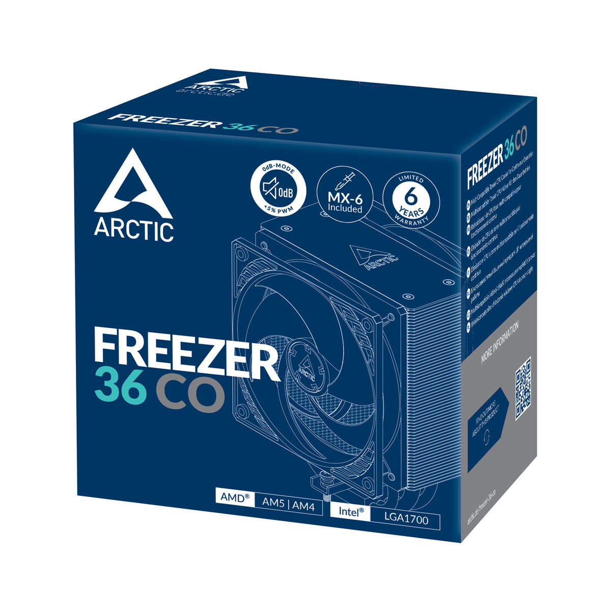 ARCTIC Freezer 36 CO - Air Proccessor Cooler in Black / SIlver - 120mm