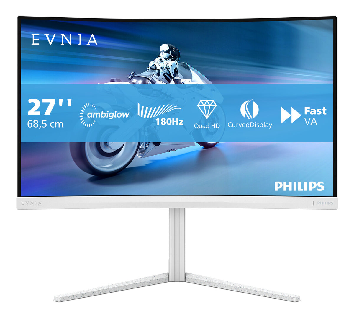 Philips Evnia 5000 27M2C5501/00 computer monitor 68.6 cm (27") 2560 x 1440 pixels Quad HD LCD White