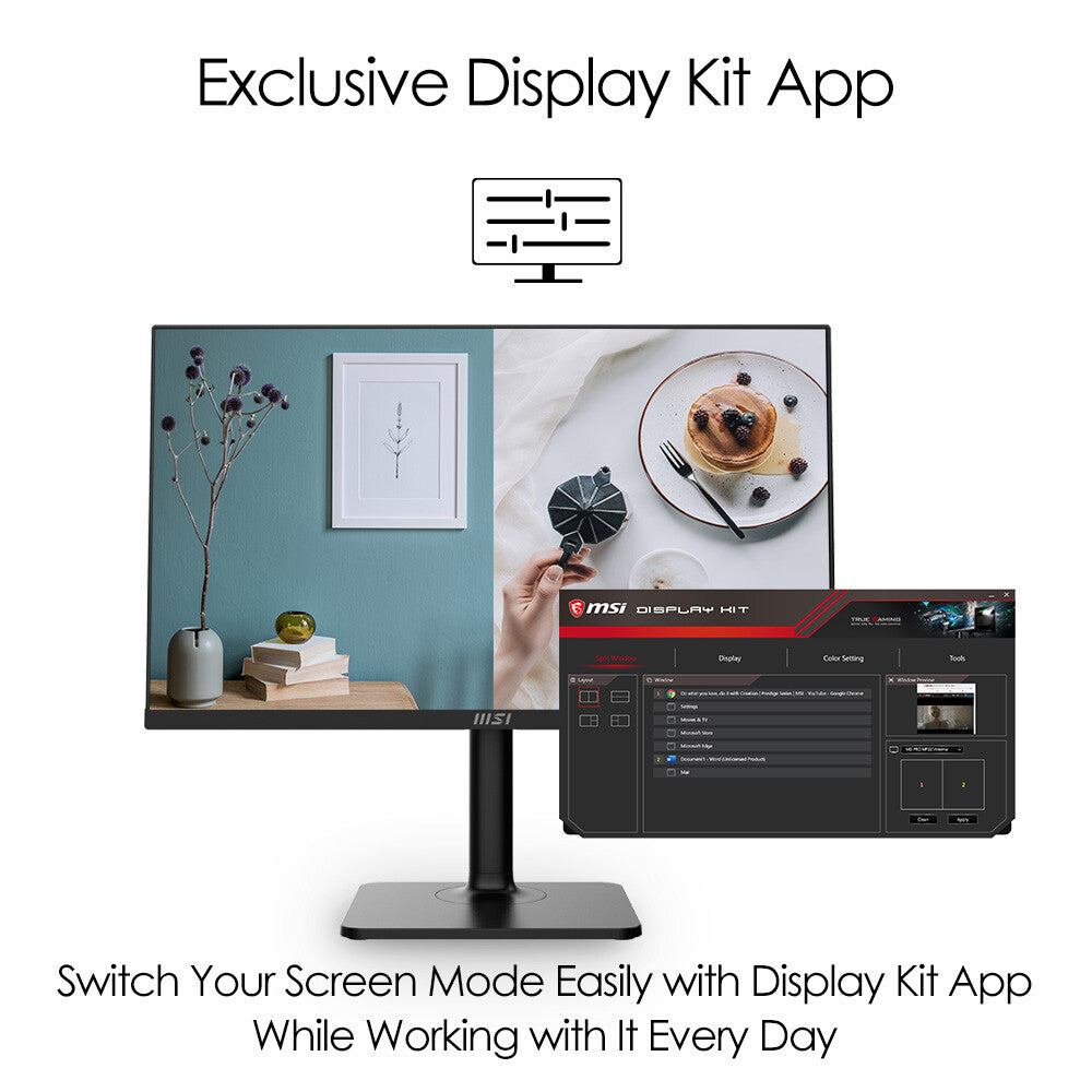 MSI Modern MD241P - 60.5 cm (23.8&quot;) - 1920 x 1080 pixels FHD Monitor
