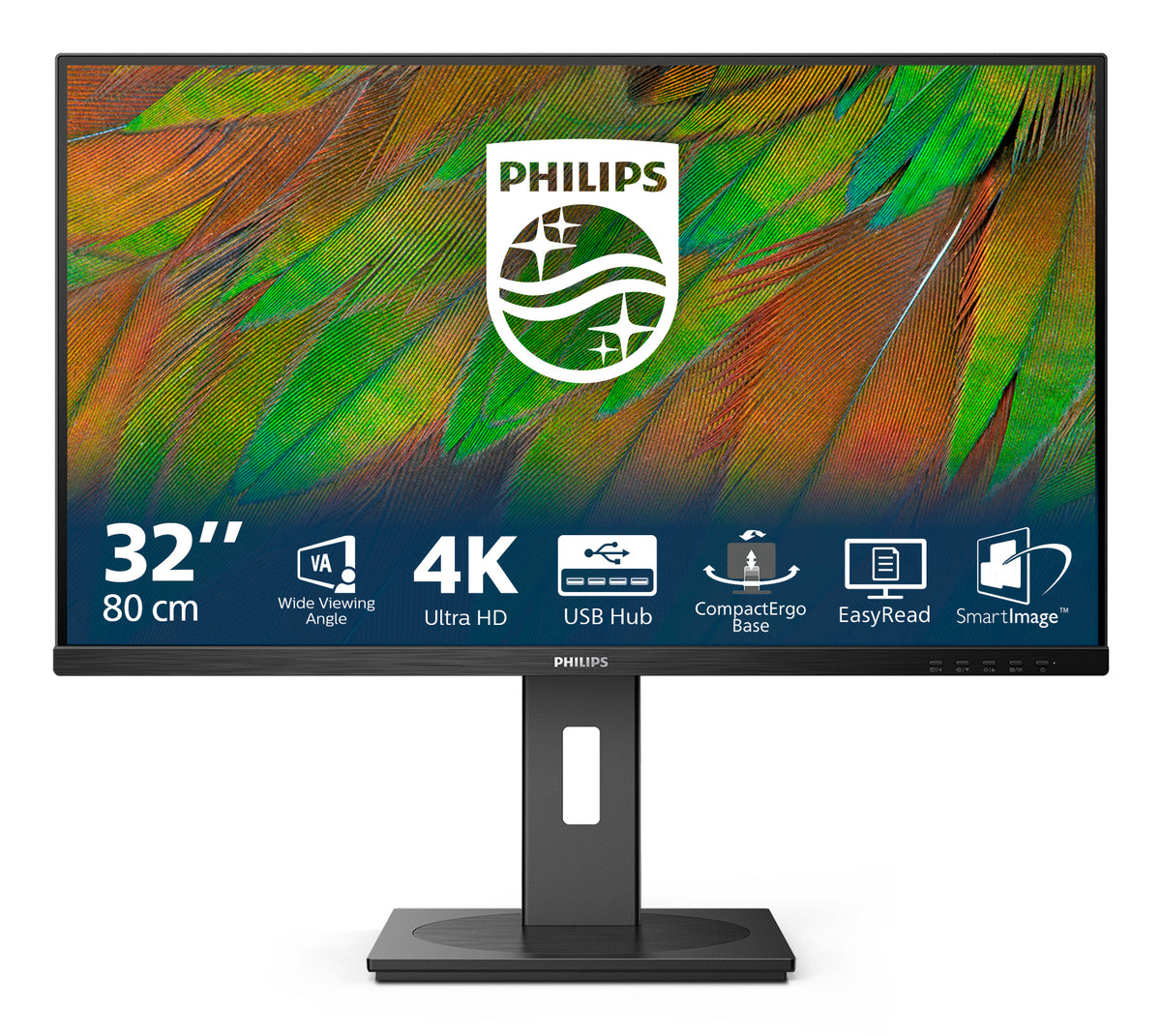 Philips 3000 series 32B1N3800 - 81.3 cm (32") - 3840 x 2160 pixels 4K UHD LCD Monitor
