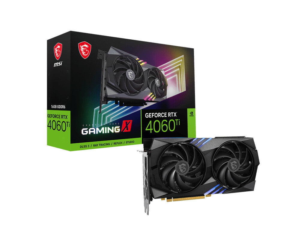 MSI GAMING X - NVIDIA 16 GB GDDR6 GeForce RTX 4060 TI graphics card