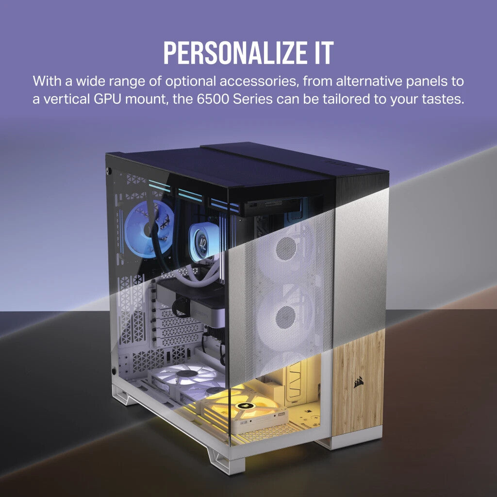 Corsair iCUE LINK 6500X RGB ATX Mid Tower Case in White