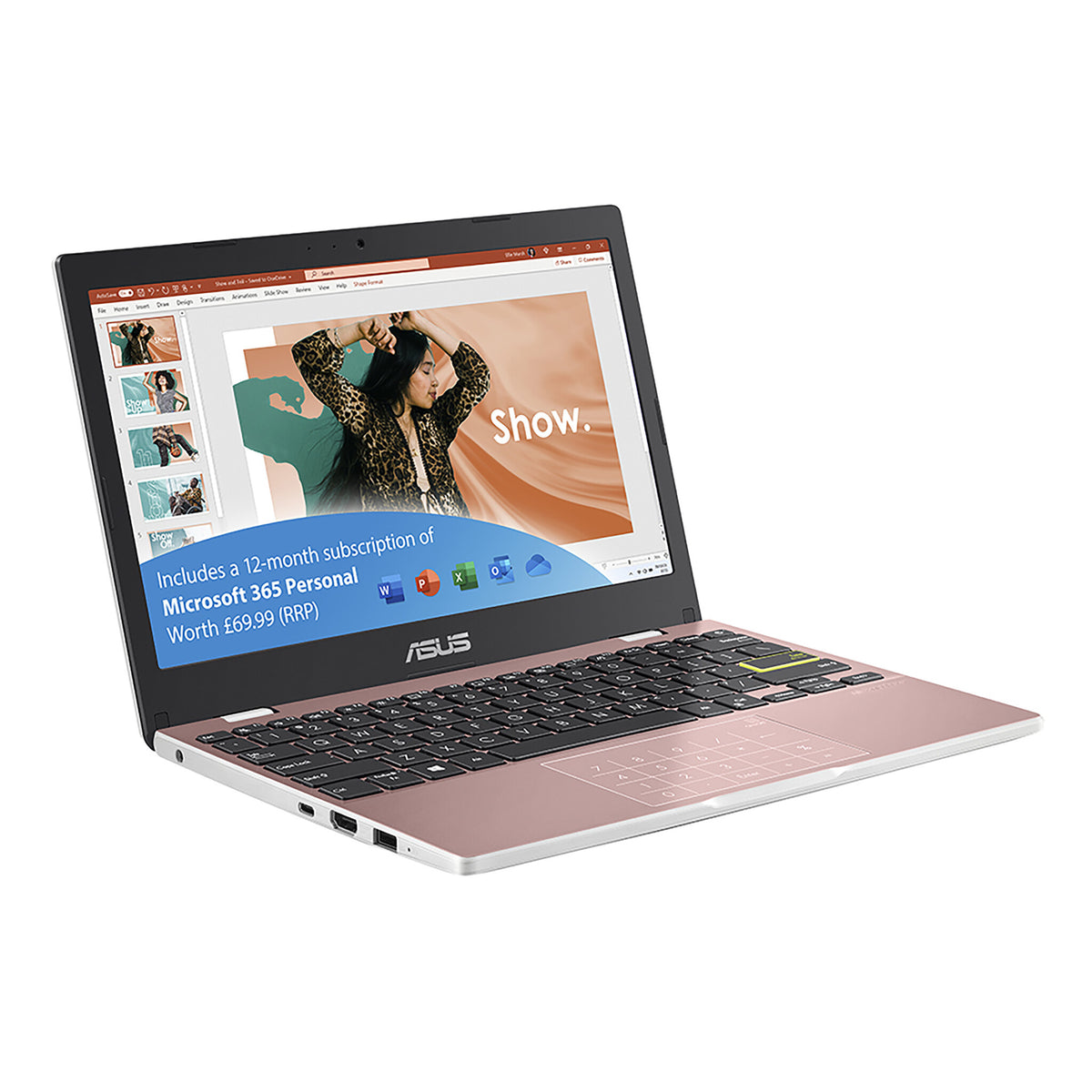 ASUS E210MA-GJ325WS Laptop - 29.5 cm (11.6&quot;) - Intel® Celeron® N N4020 - 4 GB DDR4-SDRAM - 64 GB eMMC - Wi-Fi 5 - Windows 11 Home in S mode - Pink
