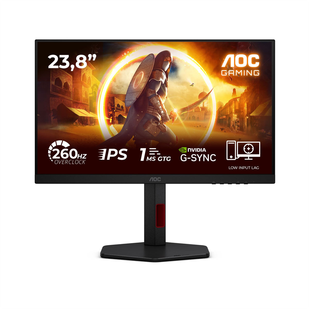AOC G4 24G4ZR computer monitor 60.5 cm (23.8") 1920 x 1080 pixels Full HD LED Black, Red