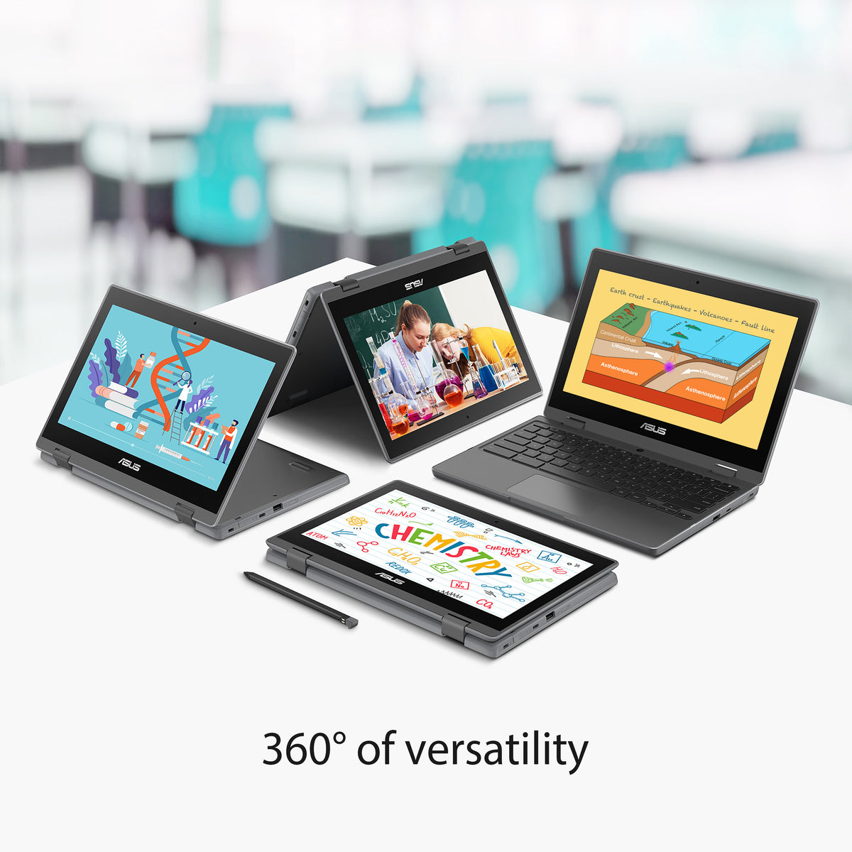 ASUS Chromebook Flip CR1 - 29.5 cm (11.6") - Touchscreen - Intel® Celeron® N4500 - 4 GB LPDDR4x-SDRAM - 64 GB eMMC - Wi-Fi 6 - ChromeOS - Grey