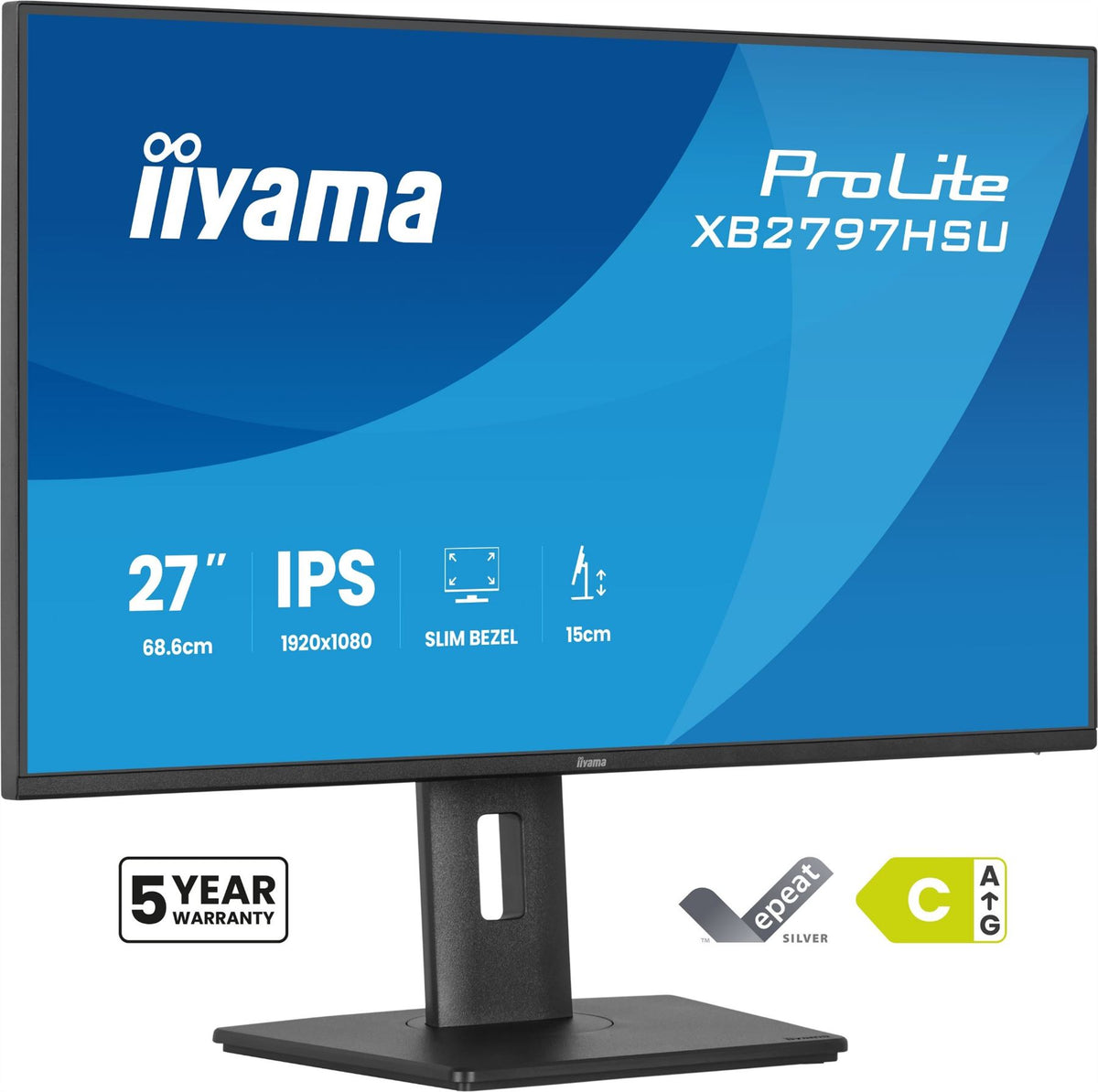 iiyama ProLite XB2797HSU-B1 computer monitor 68.6 cm (27") 1920 x 1080 pixels Full HD LED Black
