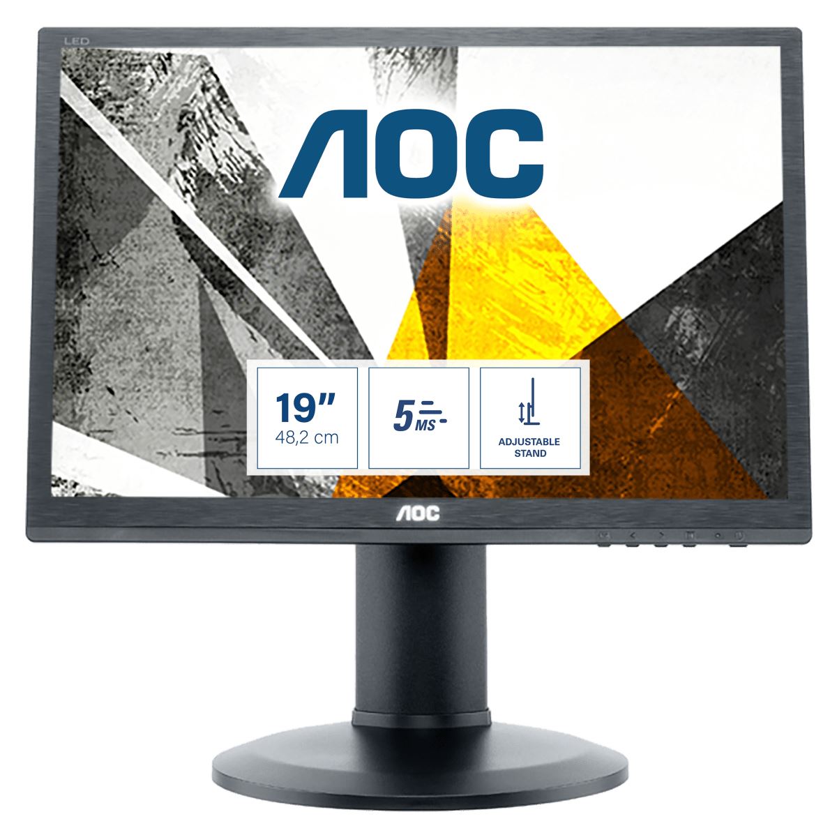 AOC 0 Series I960PRDA LED display 48.3 cm (19") 1280 x 1024 pixels SXGA LCD Black Monitor