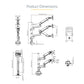 StarTech.com ARMDUALPIVOT Desk monitor mount for 81.3 cm (32")