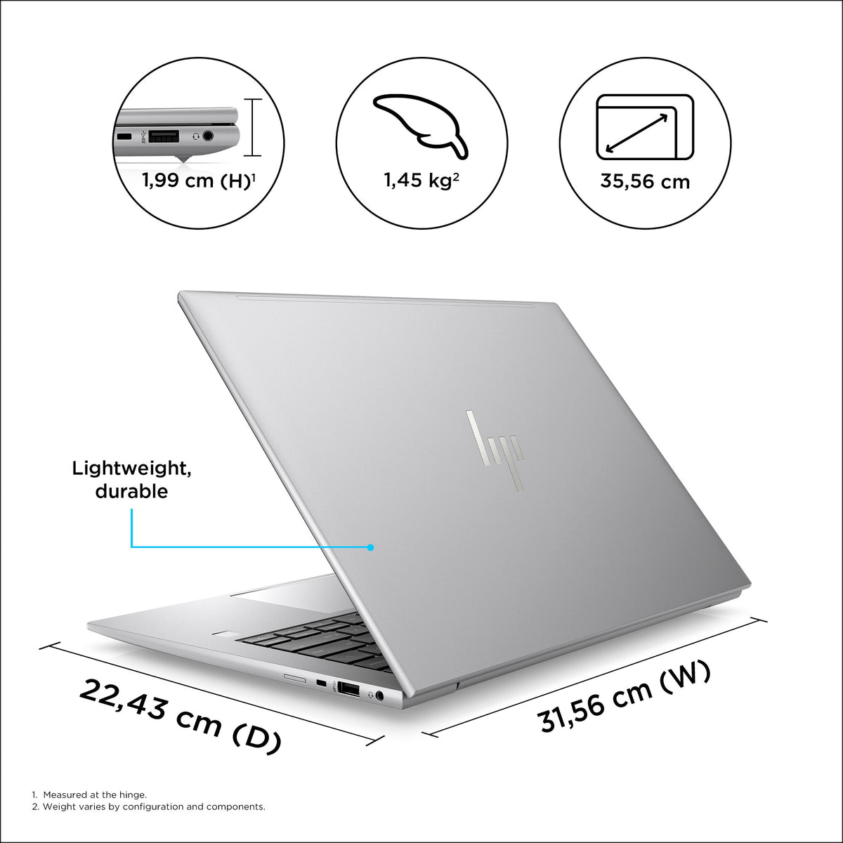 HP ZBook Firefly 14 G10 Laptop - 35.6 cm (14") - Intel® Core™ i7-1355U - 16 GB DDR5-SDRAM - 512 GB SSD - NVIDIA RTX A500 - Wi-Fi 6E - Windows 11 Pro - Silver