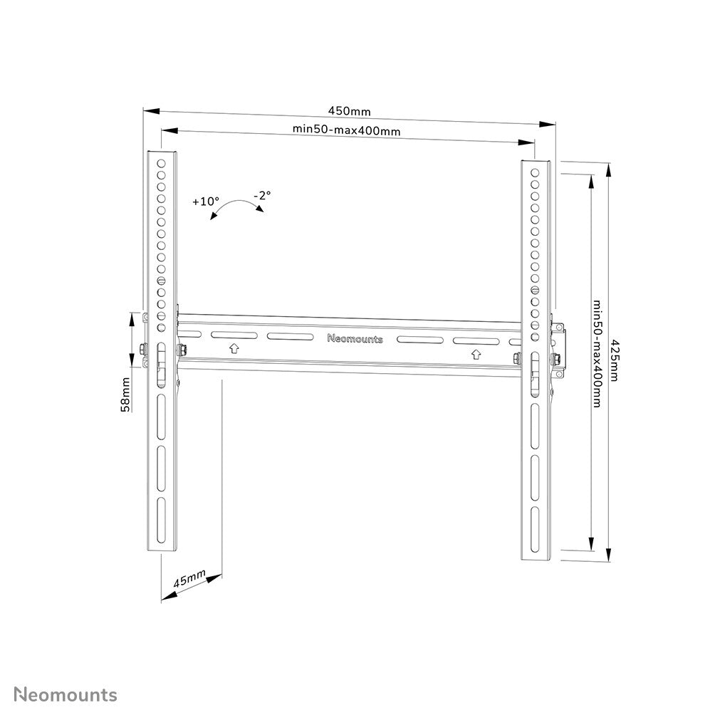 Neomounts WL35-350BL14 - TV wall mount for 81.3 cm (32") to 165.1 cm (65")